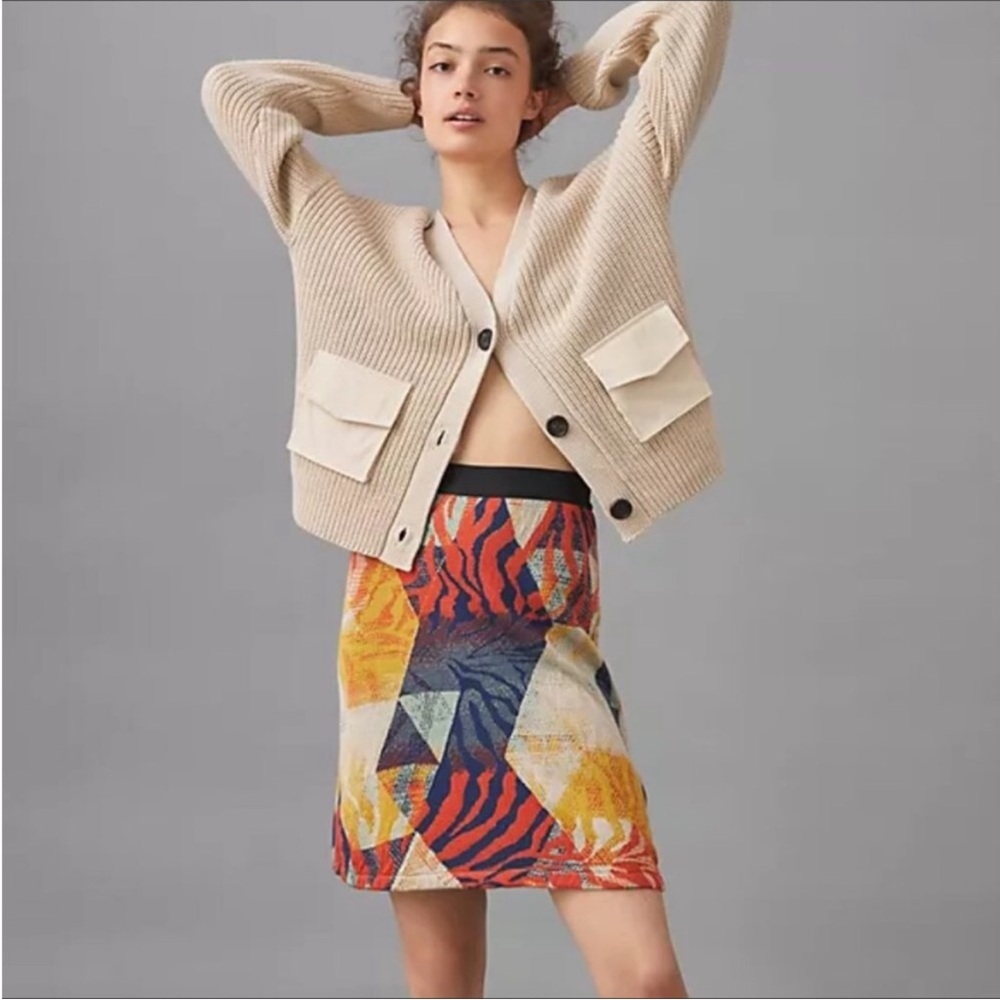 Anthropologie x Aldo Martins Abstract Print Jacquard Knit Mini Skirt Women’s - L - Picture 13 of 13